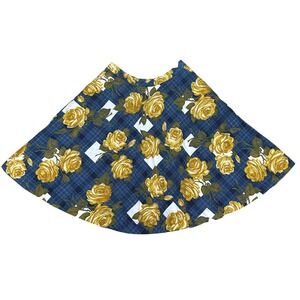 VTG Anthropologie Odille Rose Floral A-Line Skirt Cottagecore Grandmacore Sz 10